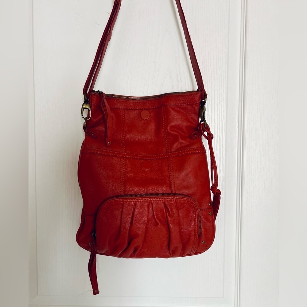 Joe's Jeans Retro Boho Burnt Orange Slouchy Crossbody Bag - Picture 5 of 12